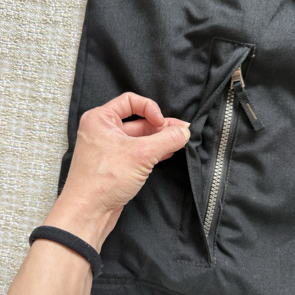 Banana Republic Black Canvas Coat Men XL Vintage Y2K Utility Hooded Outdoor Work - Picture 4 of 13